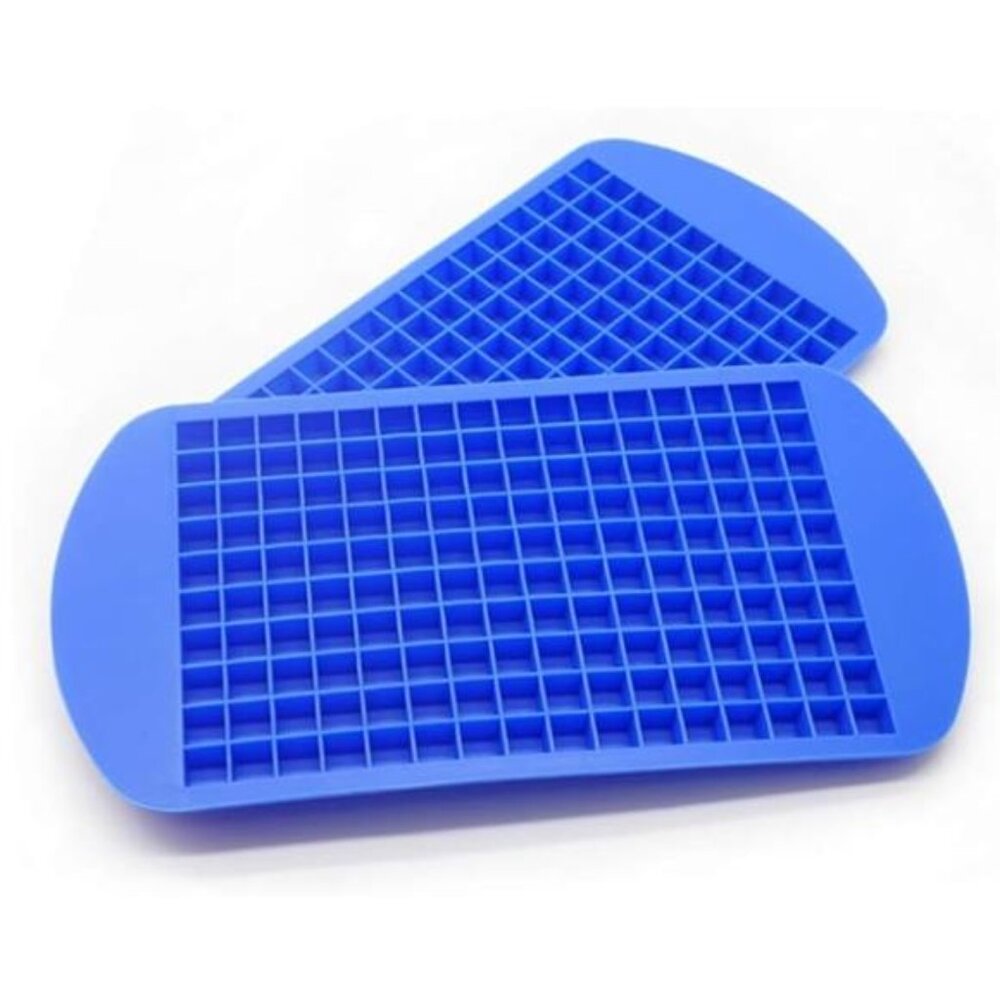 NEW ZALU 2 Packs Mini Ice Cube Trays-Flexible DIY Molds Maker, BPA Free (Blue)